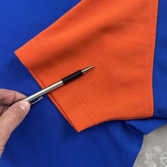 Vintage Kani Hockey Jersey Mens Large Blue Orange Hip Hop Throwback Rap Skate - Picture 9 of 16